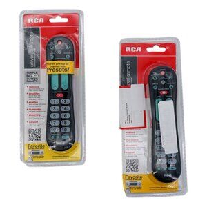 RCA Universal Remote Control, Set of 2, Big Buttons (Opened Box)